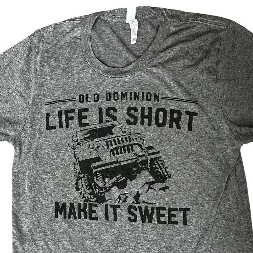 Bella Canvas Gray 'Life Is Short Make It Sweet' Short Sleeve Tee